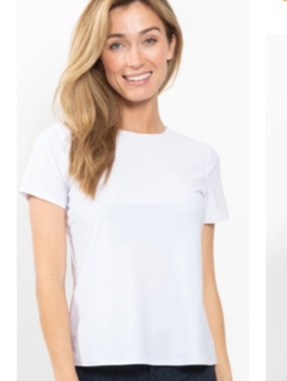 Jude Connally Gia Tee Short Sleeve Jude Cloth Top White Size  Large